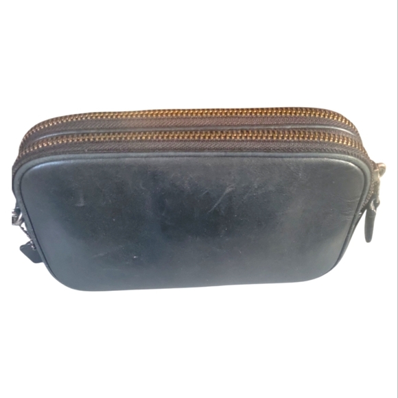 Coach Classic Quilt Black and Cream Exotic Embossed Crossbody Leather Clutch Bag - Picture 4 of 10